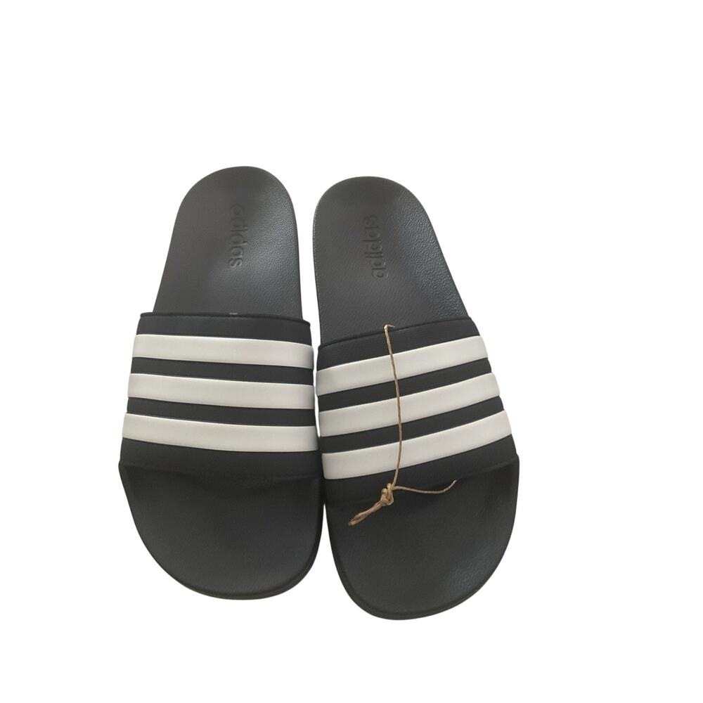 adidas Adilette Shower Slides for Men - Core Black/Cloud White, US 9